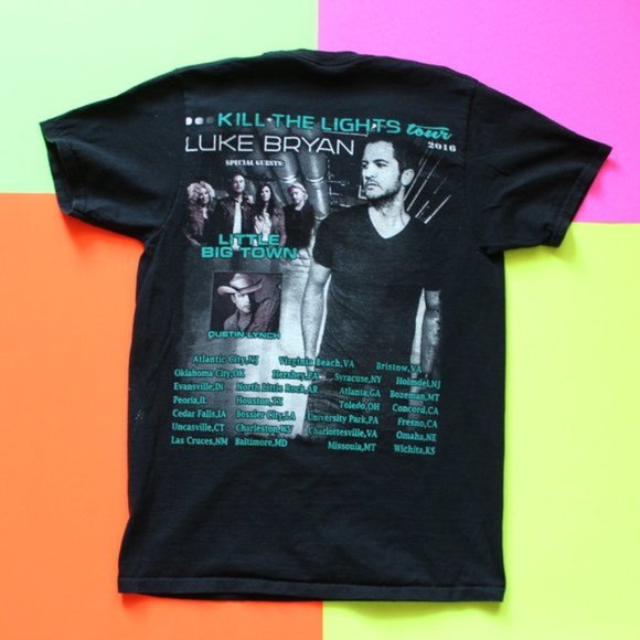 Luke Bryan Kill The Lights Tour T-Shirt - Picture 2 of 6